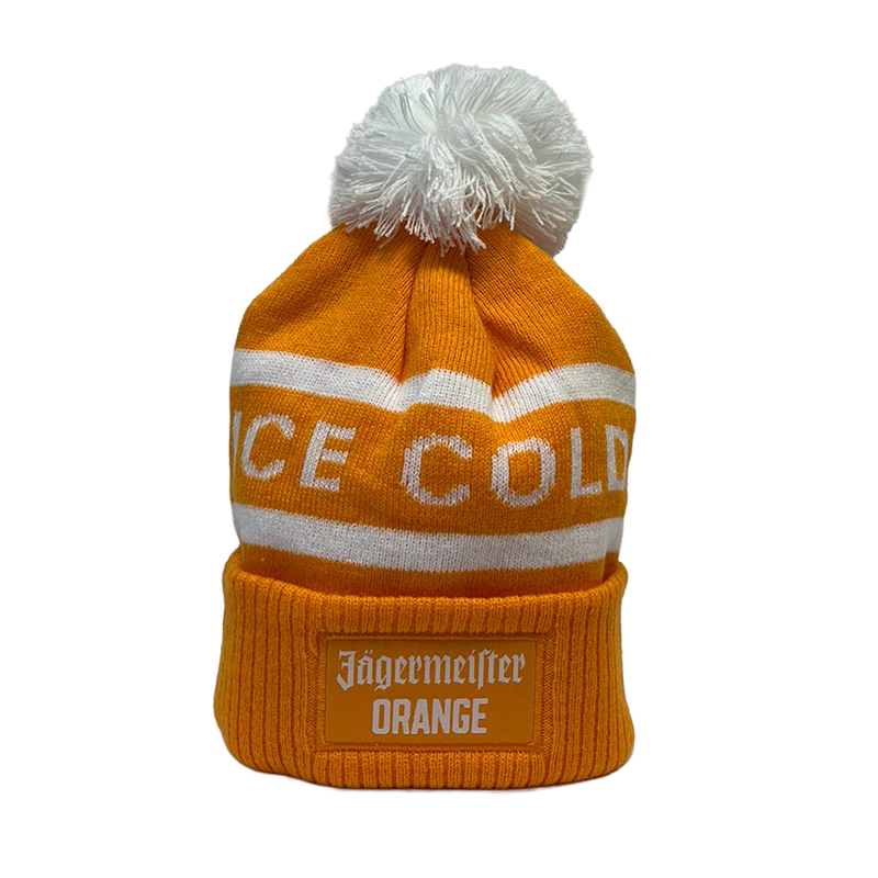 Jägermeister Orange Bommelmütze