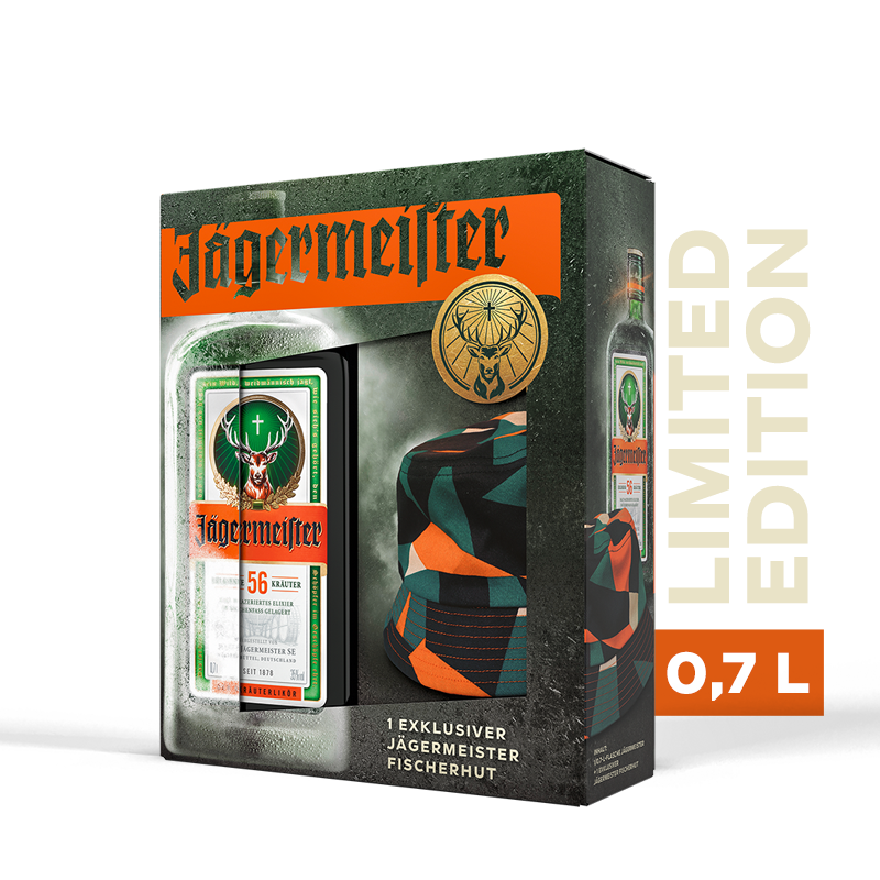 Jägermeister OnPack mit Fischerhut