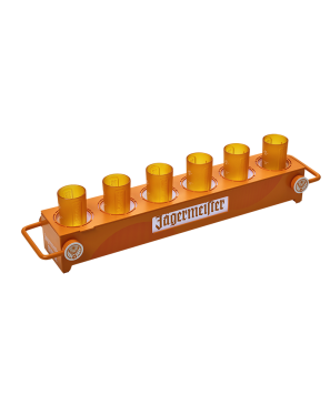 Jägermeister Orange Serving Tray inkl. 6 Stk. Shotgläser